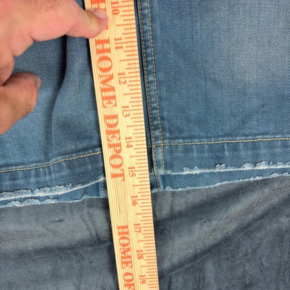 Free People Denim Mini Skirt with embroidery on pockets and detailing throughout - Picture 13 of 14